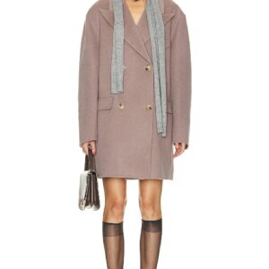 Acne Studios Belted Short Coat in Dusty Lilac - Mauve. Size 36 (also in 40).