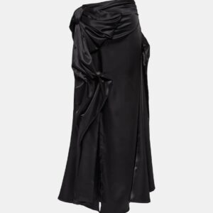 Acne Studios Bow-detail satin maxi skirt