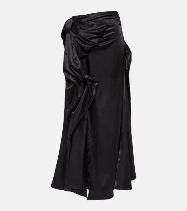 Acne Studios Bow-detail satin maxi skirt