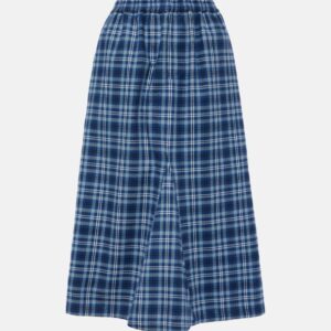 Acne Studios Checked mid-rise cotton maxi skirt