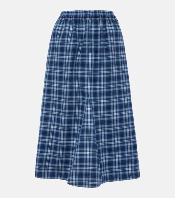 Acne Studios Checked mid-rise cotton maxi skirt