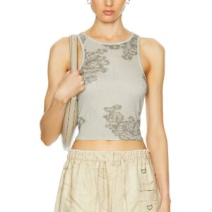 Acne Studios Elaia Sleeveless Tank Top in Sage Green - Green. Size M (also in L, S).