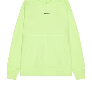 Acne Studios Franklin H Stamp Hoodie in Fluo Green - Lemon. Size L (also in ).