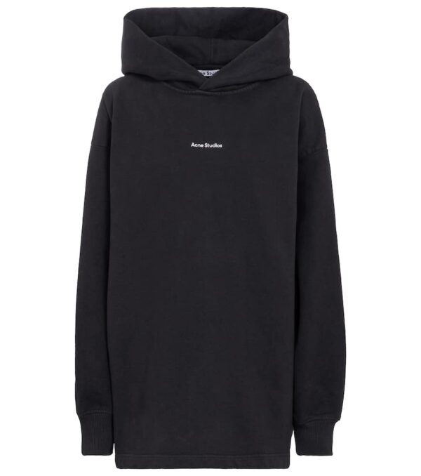 Acne Studios Logo cotton jersey hoodie