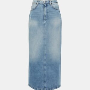 Acne Studios Mid-rise denim maxi skirt