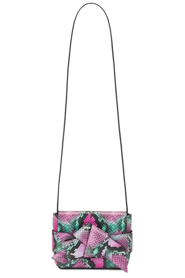 Acne Studios Musubi Wallet Crossbody Bag in Pink & Green - Fuchsia. Size all.