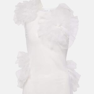 Acne Studios Ruffled mesh tank top