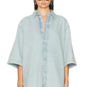 Acne Studios Short Sleeve Top in Indigo Blue - Blue. Size L (also in ).