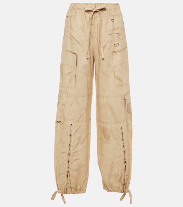 Acne Studios Trompe l'œil linen and cotton cargo pants