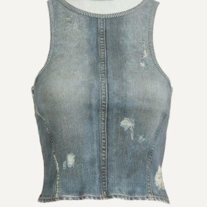 Acne Studios Women's Denim Blue Print Tank Top