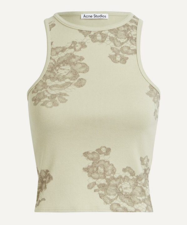 Acne Studios Women's Printed Lace Tank Top