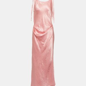 Acne Studios Wrap satin midi dress