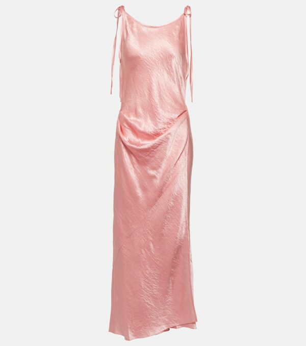 Acne Studios Wrap satin midi dress