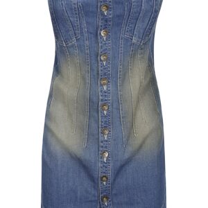 Act n.1 Corset Denim Mini Dress