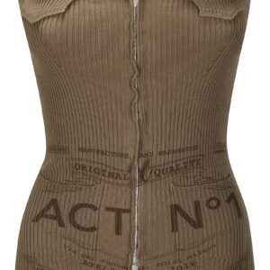 Act n.1 Serigraphy Printed Knit Corset