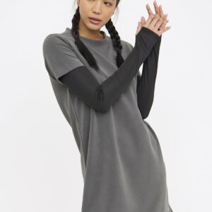 Active Charcoal Peached Scuba T-Shirt Dress M