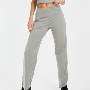 Active Khaki Wide Leg Yoga Pants