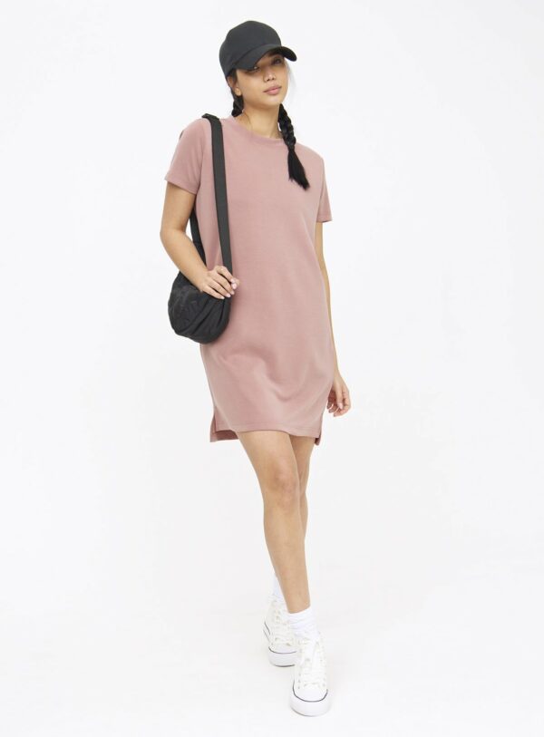 Active Pale Pink Peached Scuba T-Shirt Dress M