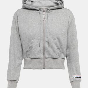 Adam Selman Sport Cropped cotten-blend hoodie