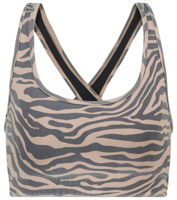 Adam Selman Sport Cross-Back zebra-print sports bra