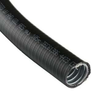 Adaptaflex Flexible, Liquid Tight Conduit, 32mm Nominal Diameter, Galvanised Steel, Black