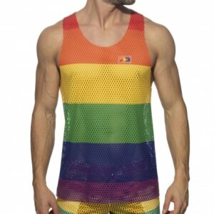 Addicted Rainbow Mesh Tank Top