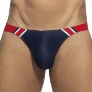 Addicted USA Mesh Bikini Briefs - Red - Navy