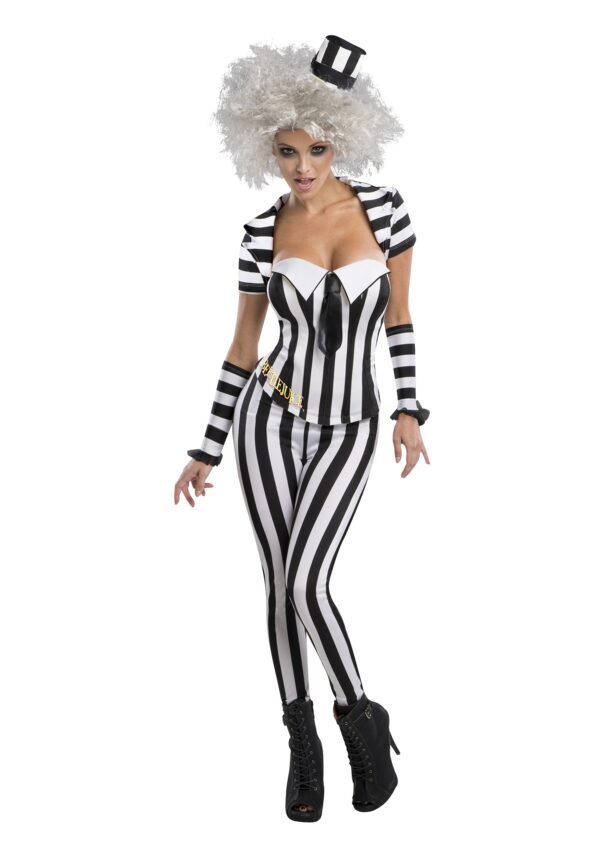 Adult Beetlejuice Corset Fancy Dress Costume | Beetlejuice Fancy Dress Costumes