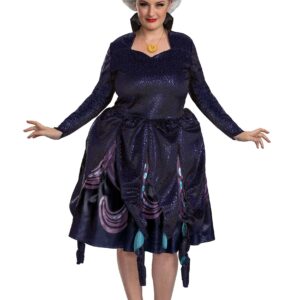 Adult Little Mermaid Live Action Deluxe Ursula Fancy Dress Costume