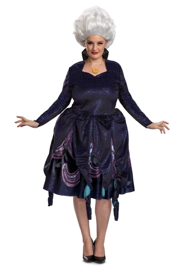 Adult Little Mermaid Live Action Deluxe Ursula Fancy Dress Costume