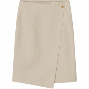 Aeron Linen-Cotton Prow Wrap Skirt