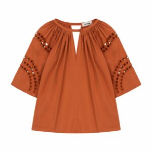 Aeron Poplin Cut-Out Pyle Blouse