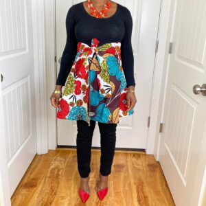 African Peplum Detachable Skirt/Over Skirt/African Women Skirt/ Over Waist Belt/Patch Work Skirt