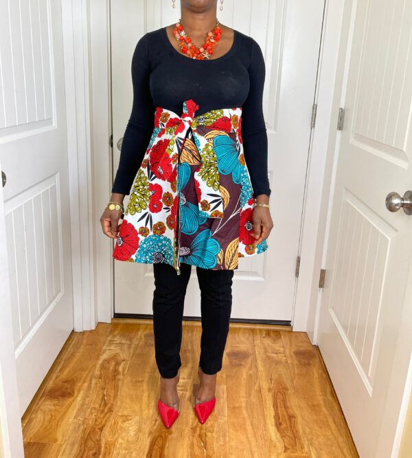 African Peplum Detachable Skirt/Over Skirt/African Women Skirt/ Over Waist Belt/Patch Work Skirt