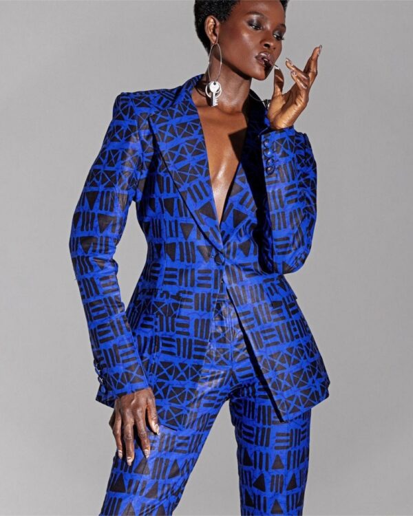 African Tailored Suit, Structured Ankara Jacket, Outfit, Pants & Jacket Set Blazer, Clothing