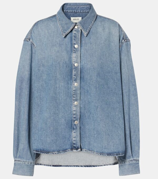 Agolde Aiden asymmetric denim shirt