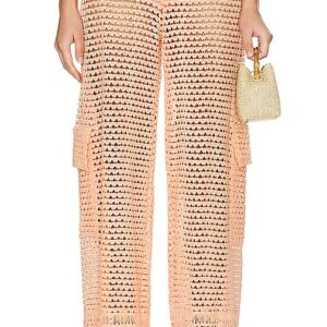 Agua Bendita X Revolve Maca Cargo Pants in Peach. Size L, M, S, XL, XXL.