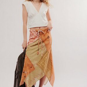 Ainslee Embroidered Maxi Skirt at Free People in Neutral Combo, Size: Small