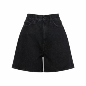 Aisha Cotton Denim High Rise Shorts