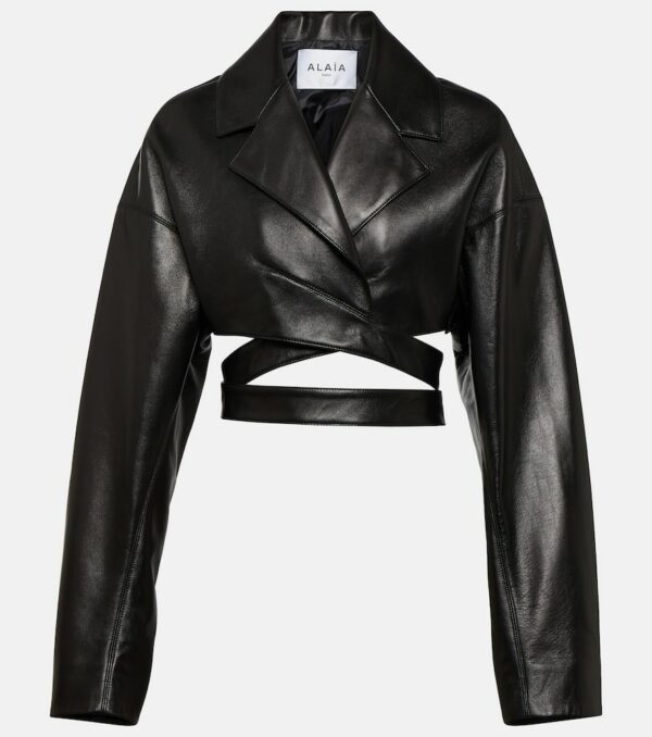 Alaïa Cropped leather jacket