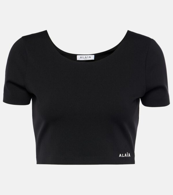 Alaïa Logo crop top