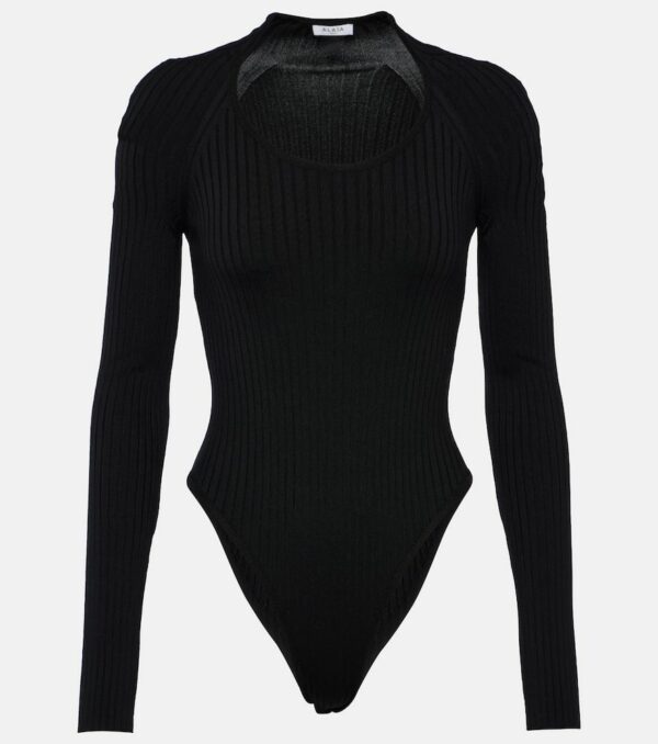 Alaïa Ribbed-knit bodysuit