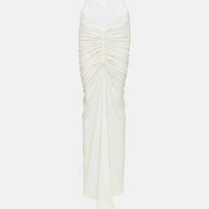 Alaïa Ruched jersey maxi skirt