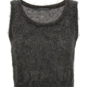 Alberta Ferretti Extra-brushed Sleeveless Knitted Top