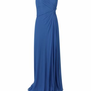 Alberta Ferretti Royal Blue Chiffon Bustier Evening Dress In Silk Woman