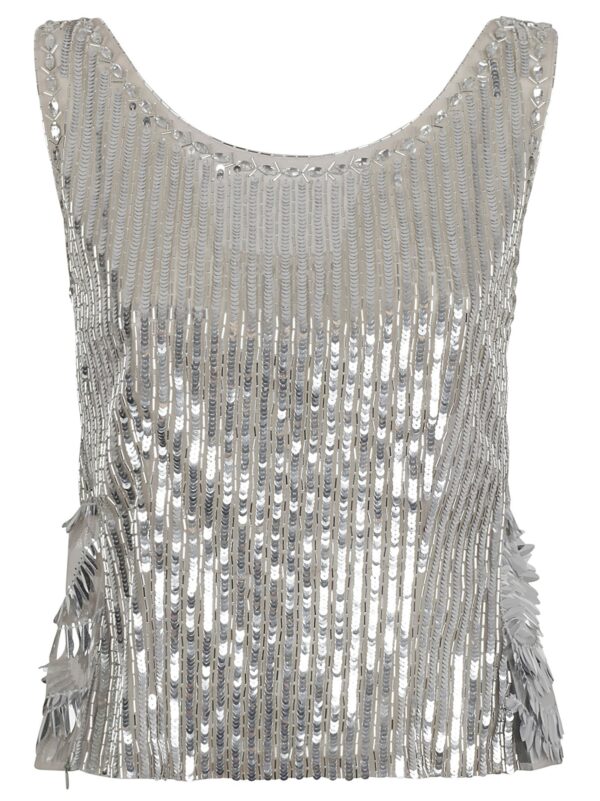 Alberta Ferretti Sequined Tank Top