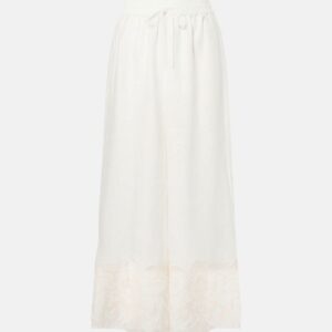 Alémais Embroidered linen culottes