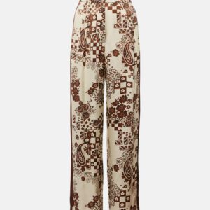 Alémais Printed high-rise wide-leg pants