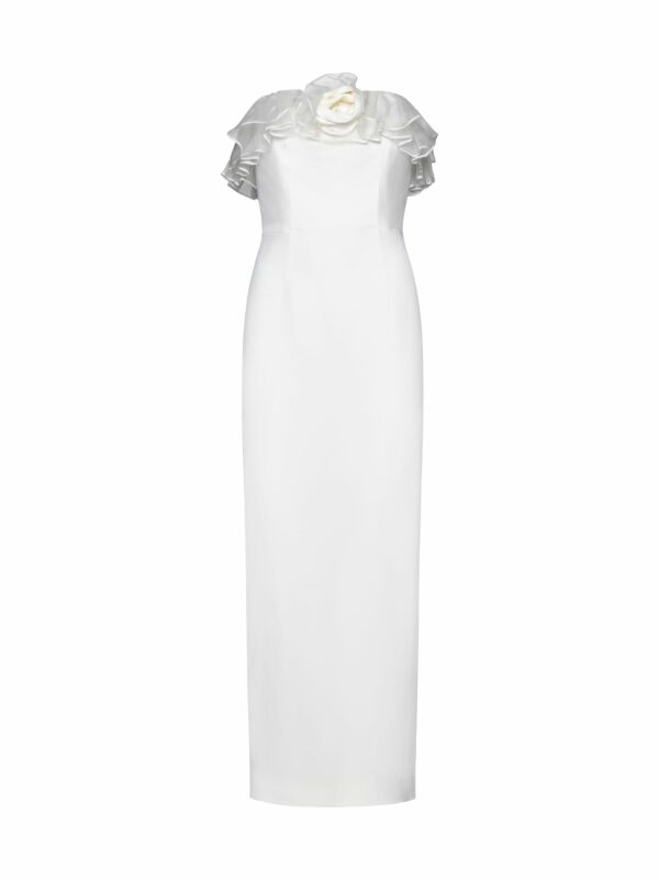 Alessandra Rich Cady And Organza Tube Dress