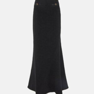 Alessandra Rich Checked tweed maxi skirt